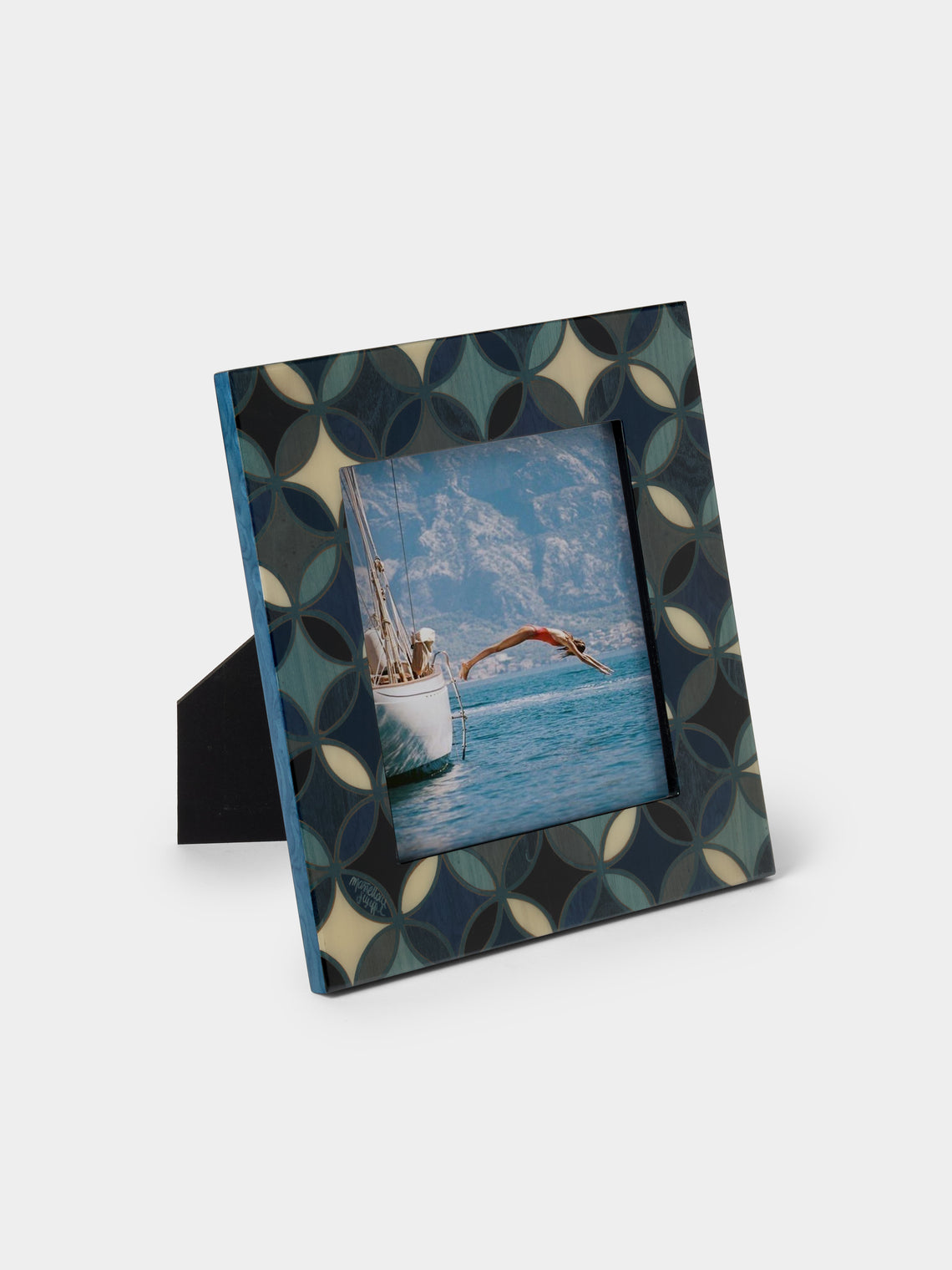 Mastellone Giuseppe - Wood Inlay Photo Frame (5x7") - Blue - ABASK - 