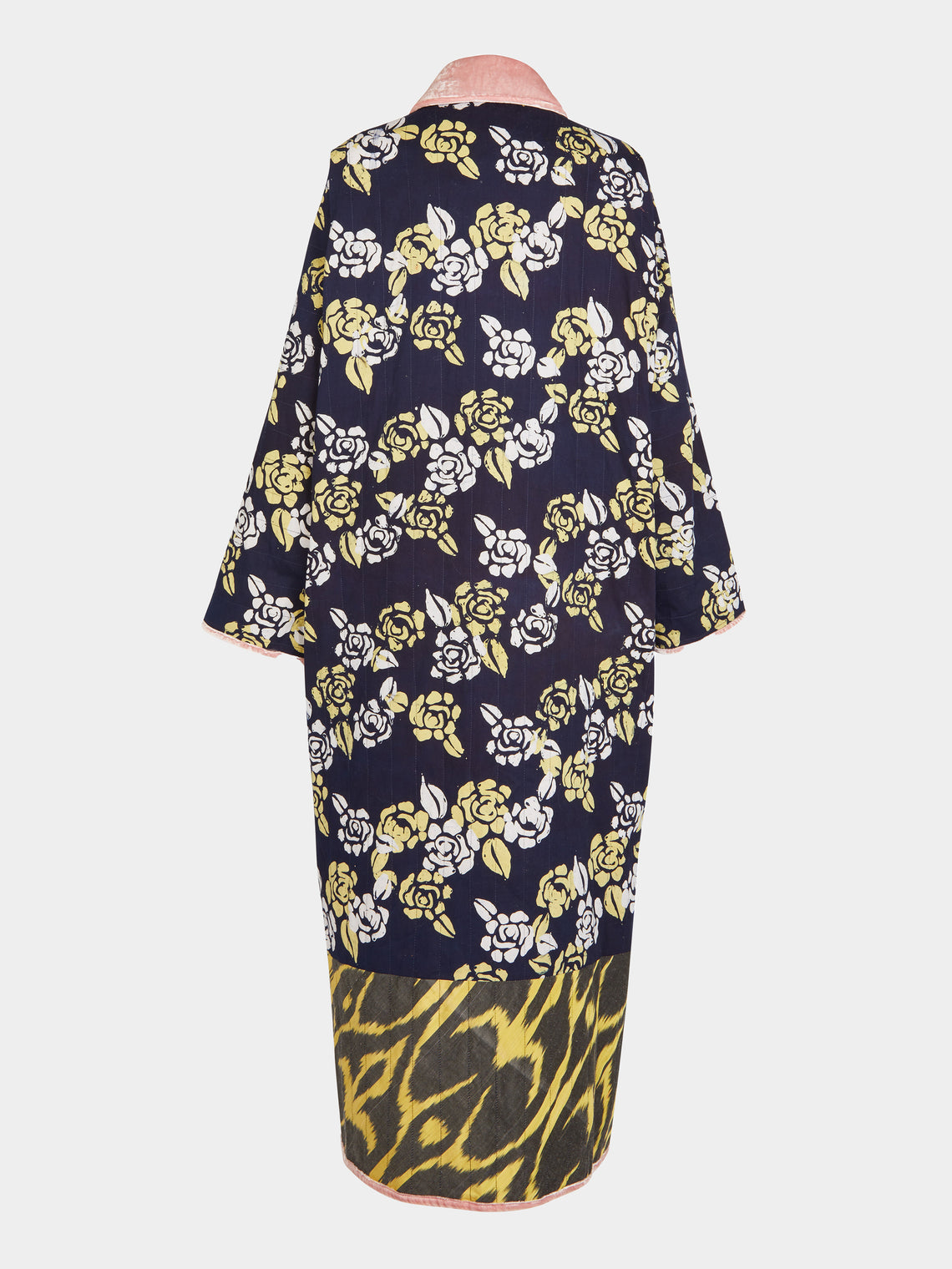 Nazzy Beglari - Hand-Painted Batik and Ikat Silk Reversible Robe | One Size -  - ABASK