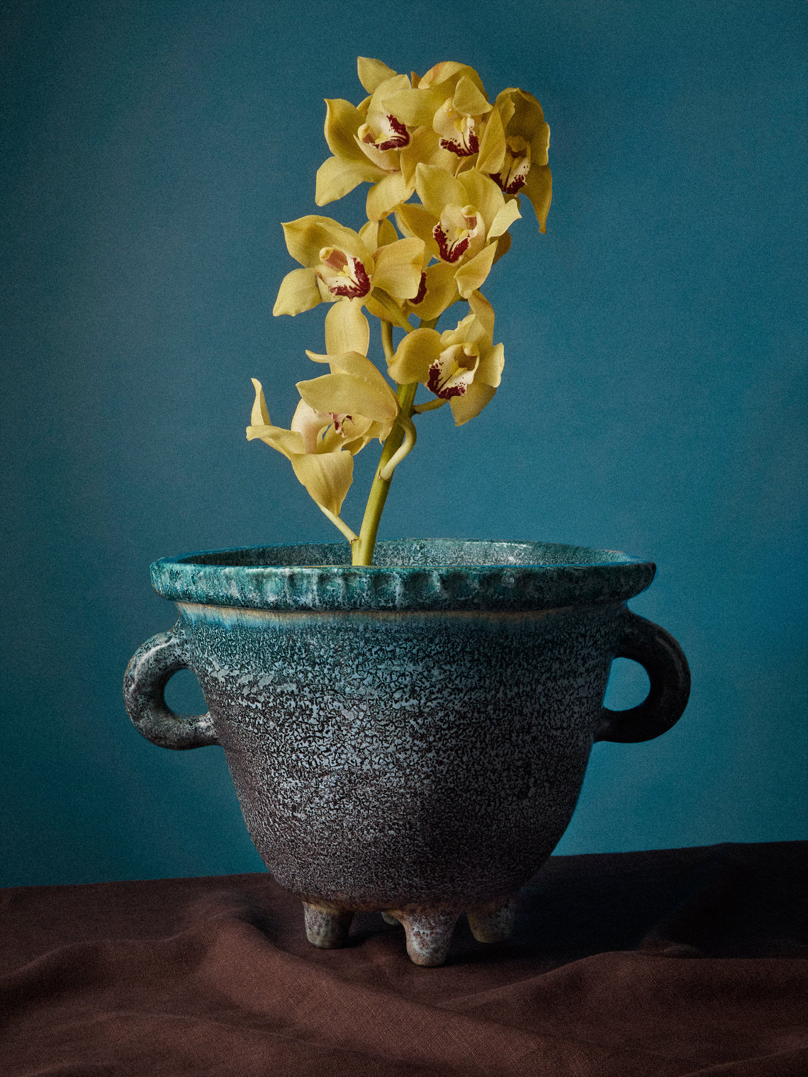 Antique and Vintage - 1950s Accolay Planter - Blue - ABASK