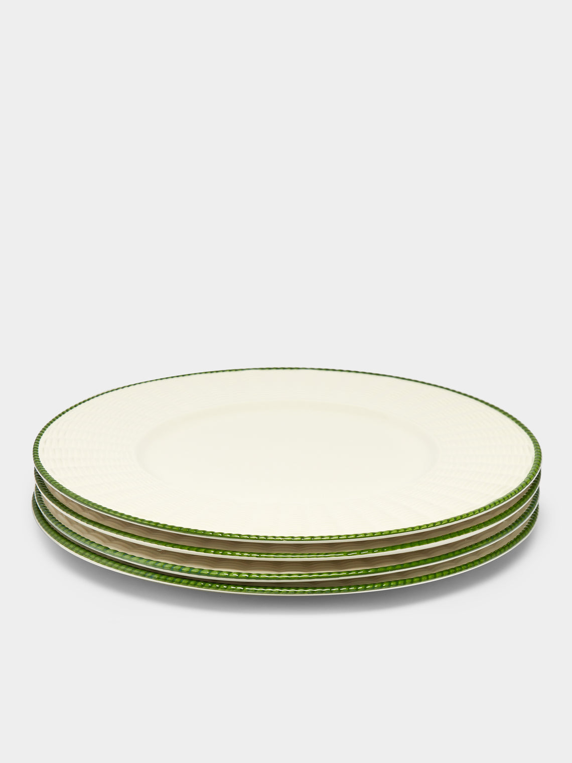 Este Ceramiche - Wicker Hand-Painted Ceramic Charger Plates (Set of 4) -  - ABASK
