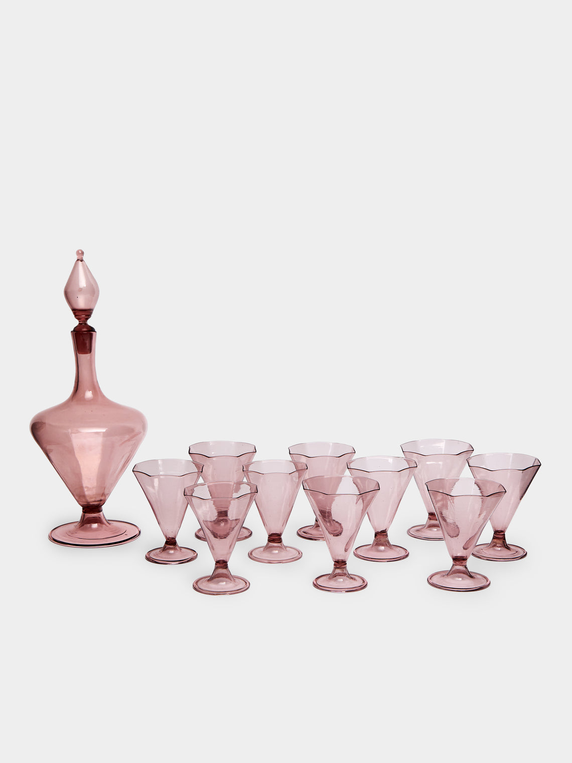 Antique and Vintage - 1920 Murano Decanter with Glasses (Set of 11) -  - ABASK - 