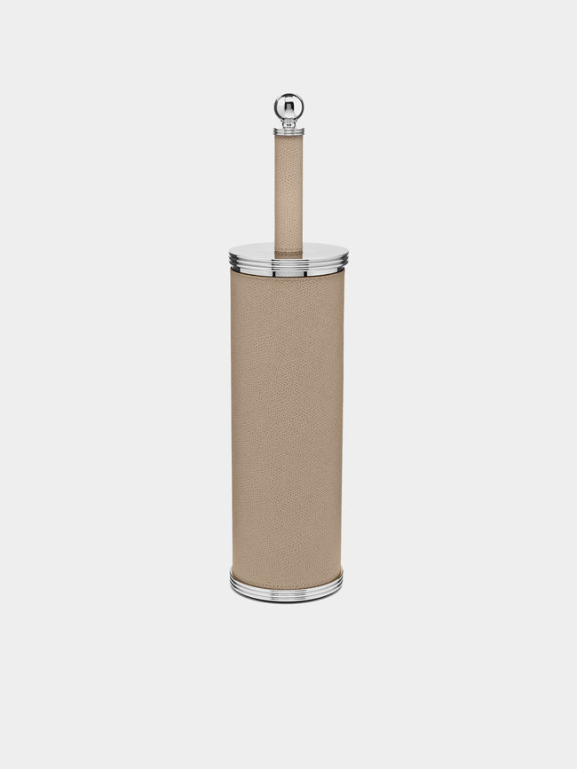 Giobagnara - Amalfi Leather Toilet Brush - Taupe - ABASK - 