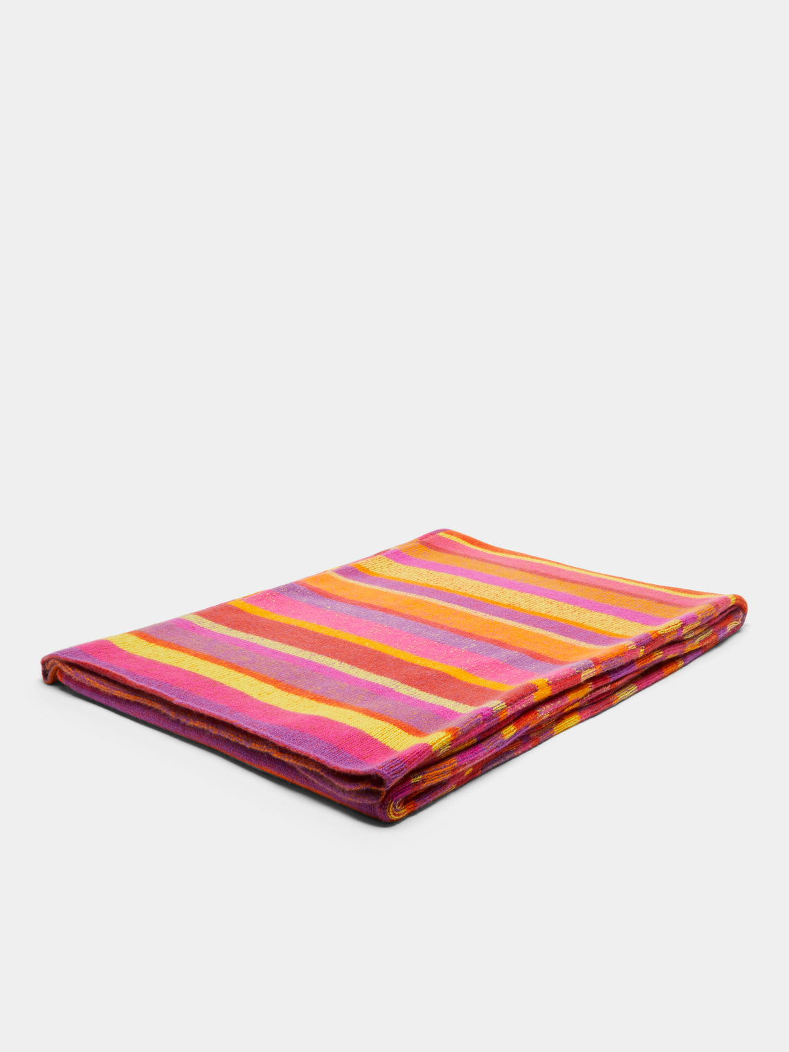 The Elder Statesman - Stripe Super Soft Cashmere Blanket - Multiple - ABASK