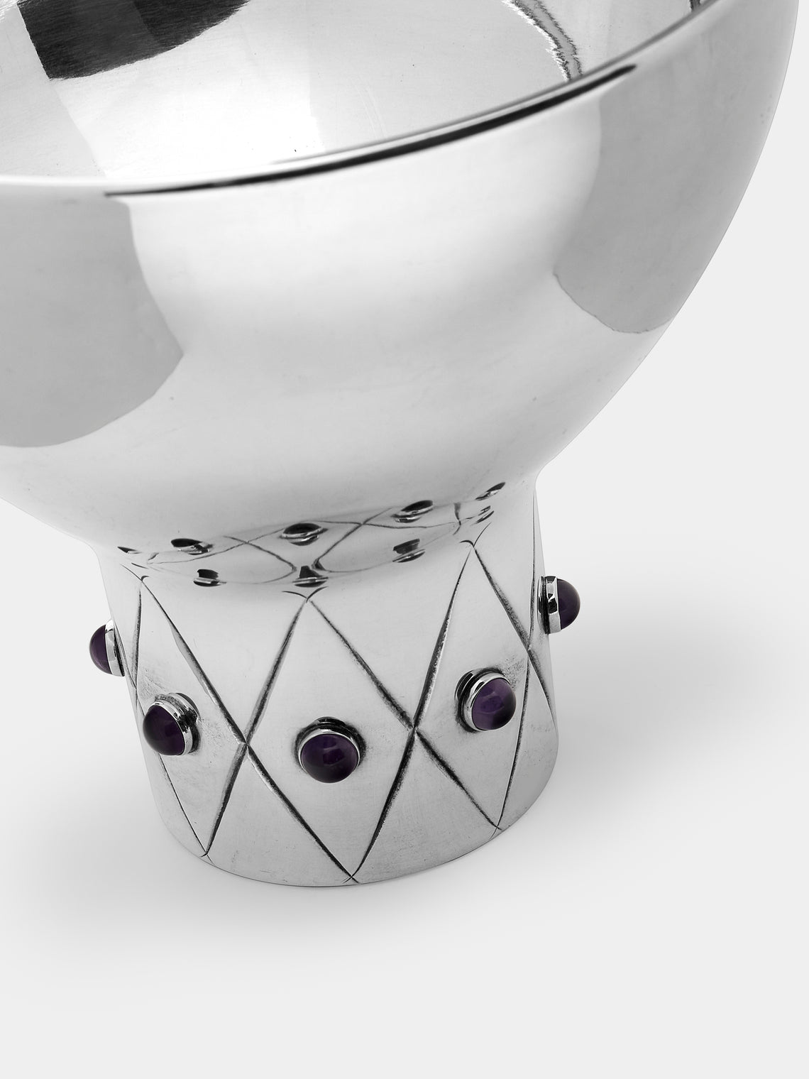 Antique and Vintage - 1966 Tage Göthlin Solid Silver and Amethyst Bowl -  - ABASK