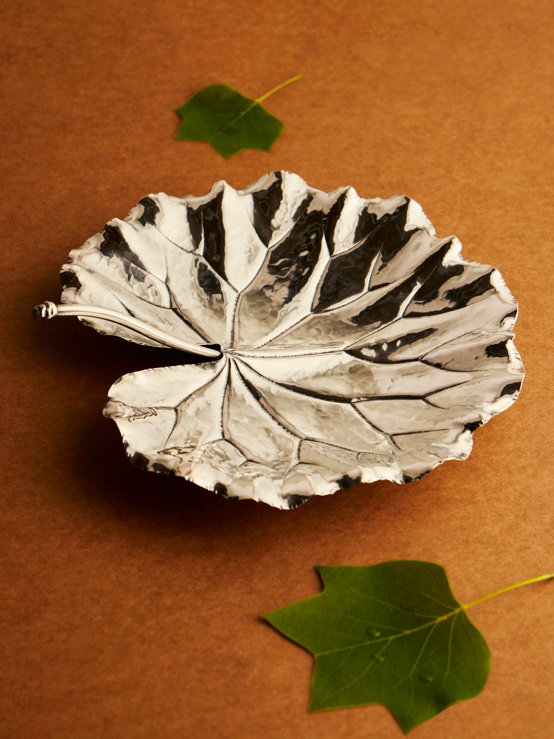 Antique and Vintage - 1970s Buccellati Solid Silver Leaf Dish - Silver - ABASK