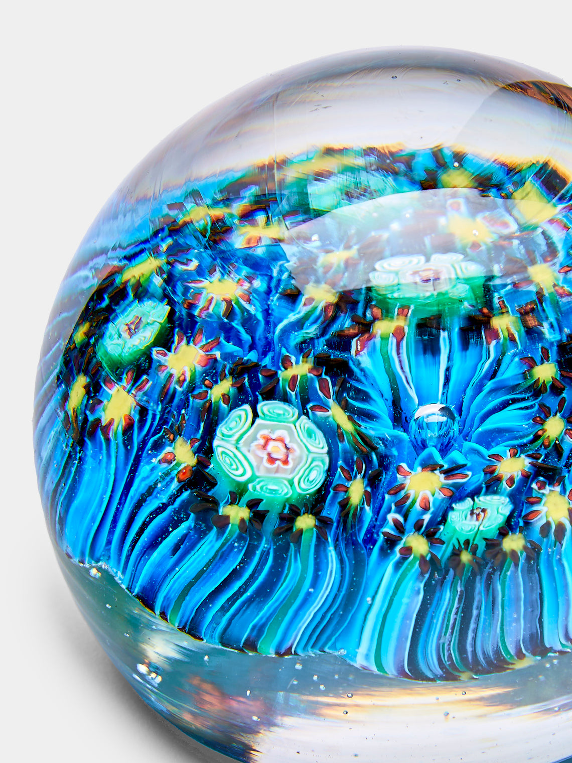 Antique and Vintage - 1930s Murano Glass Paperweight - Blue - ABASK