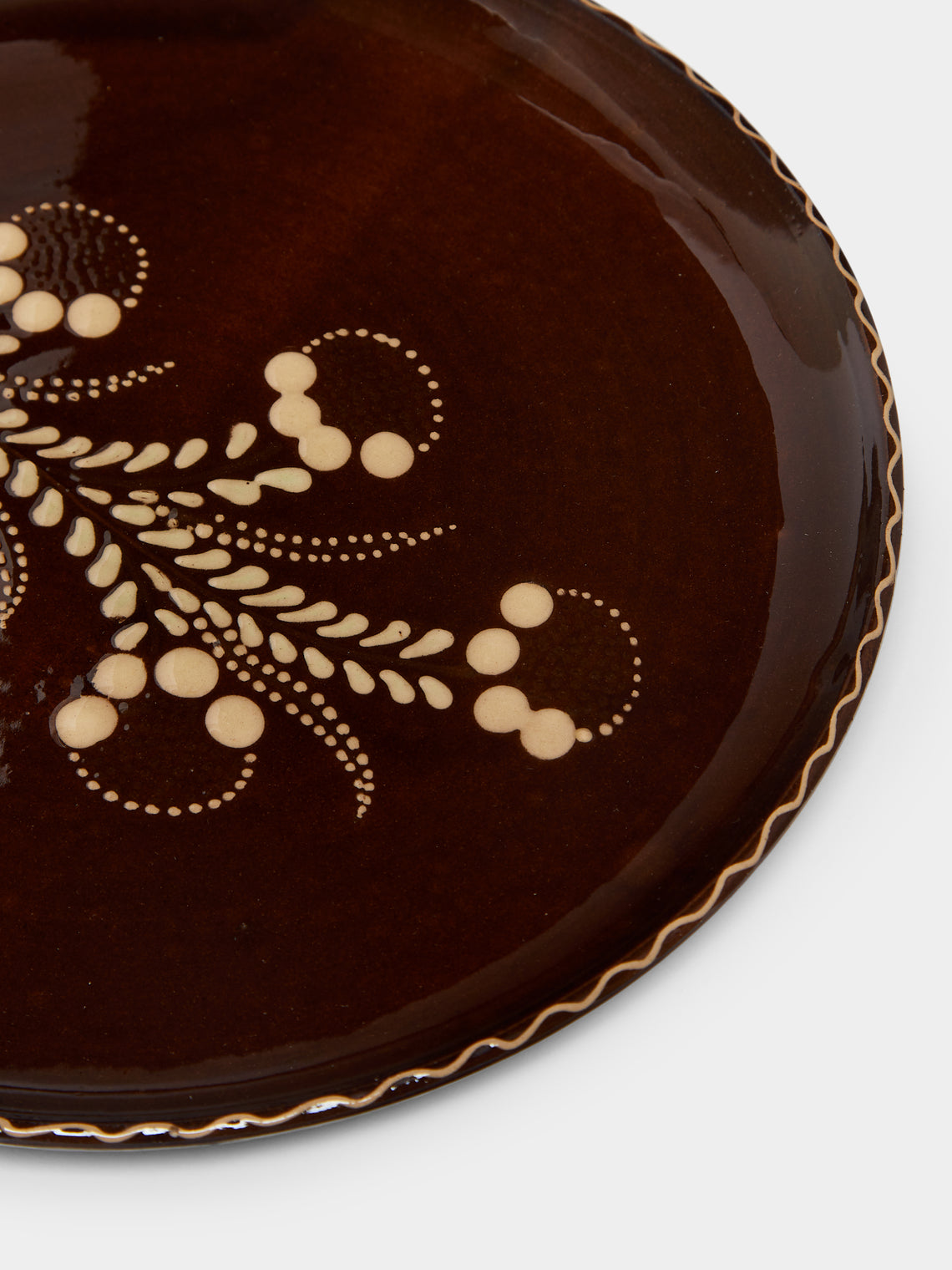 Poterie d’Évires - Flowers Hand-Painted Ceramic Dinner Plates (Set of 4) -  - ABASK