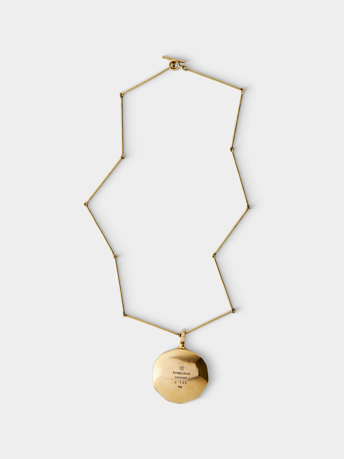 Mahnaz Collection - Vintage Bent Gabrielsen 18-Karat Gold and Agate Pendant Necklace - Gold - ABASK
