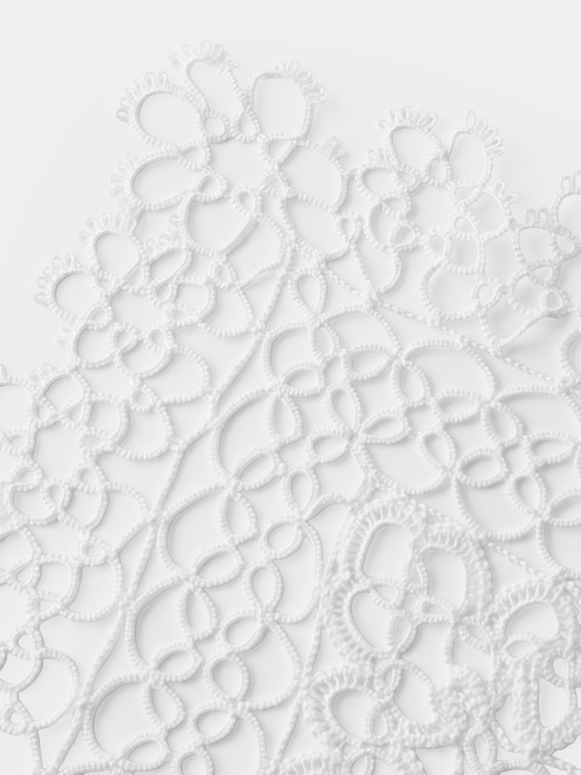 Rolane du Dreuih Creations - Lacework Linen Medium Oblong Placemats (Set of 4) - Ivory - ABASK