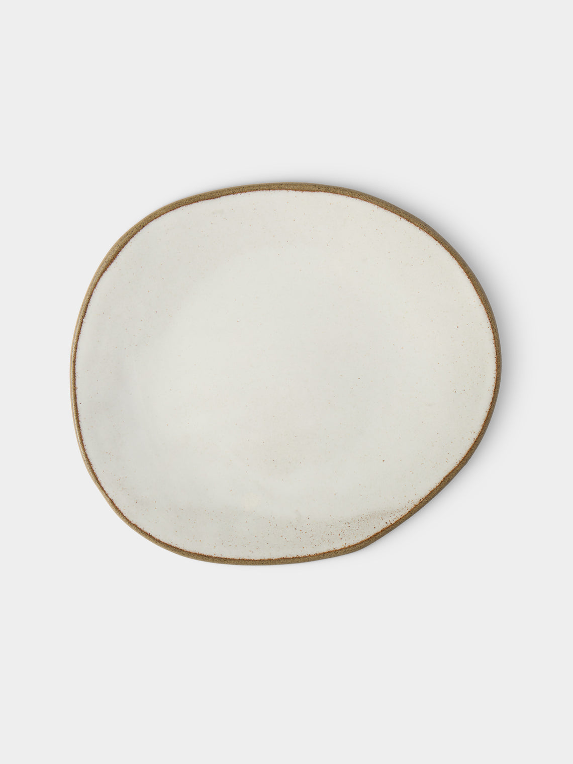 Hana Karim Studio - Hand-Built Ceramic Dessert / Salad Plates – 7in/18cm (Set of 4) - Cream - ABASK