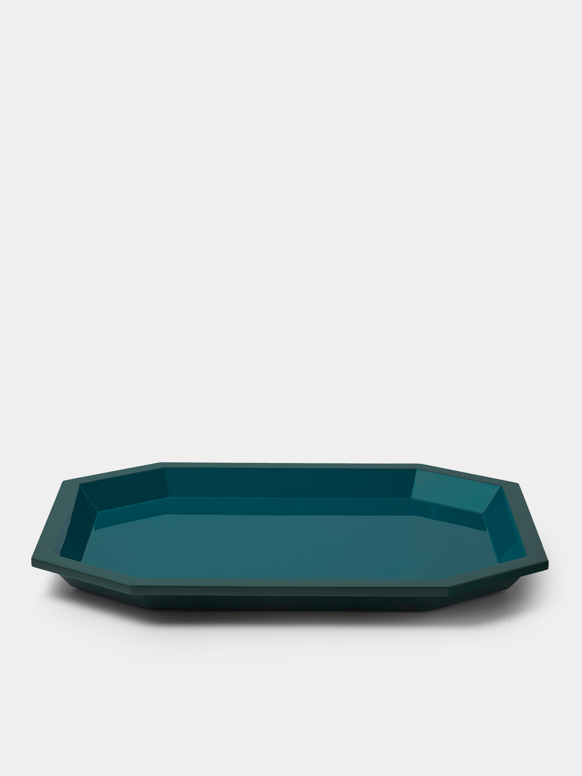 The Lacquer Company - Lacquered Medium Octaganal Tray - Blue - ABASK