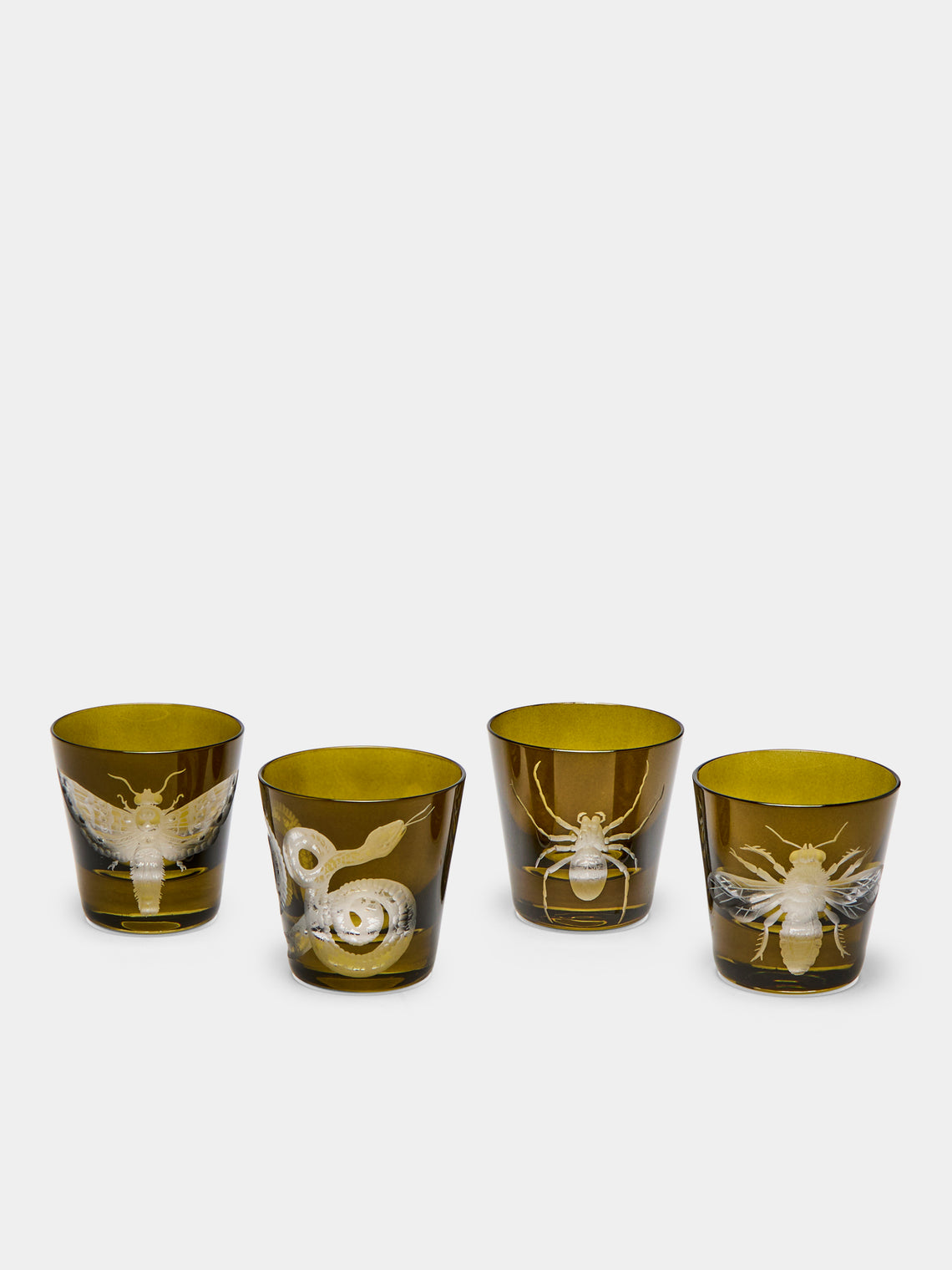 Artel - Cabinet of Curiosities Hand-Engraved Crystal Shot Glasses (Set of 4) -  - ABASK - 