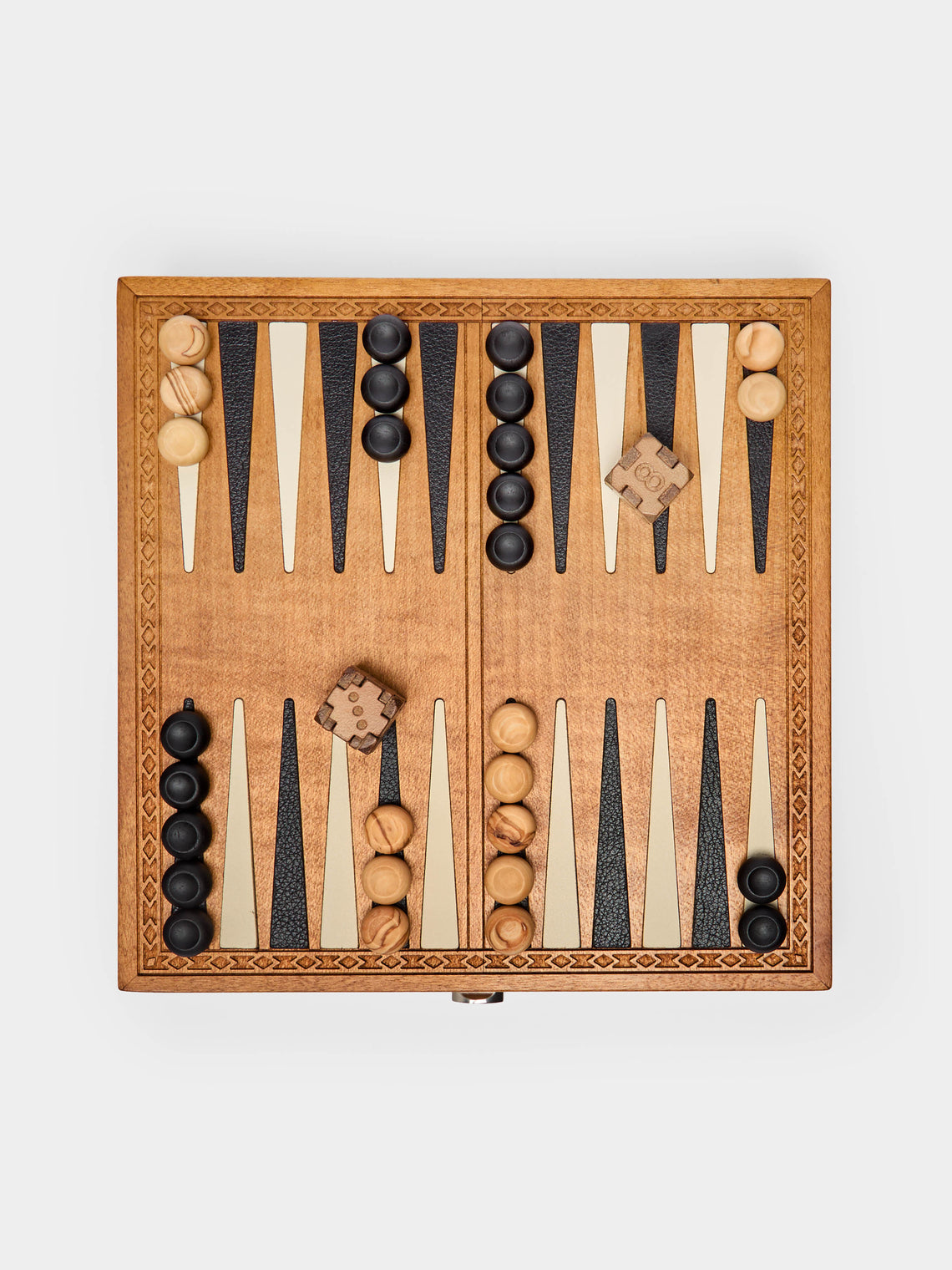 Métier - Wood and Leather Travel Chess and Backgammon Set -  - ABASK
