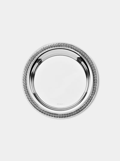Christofle - Malmaison Silver-Plated Bottle / Carafe Round Tray (6in/15cm) - Silver - ABASK - 