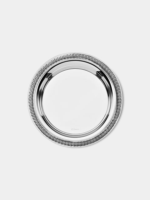 Christofle - Malmaison Silver-Plated Bottle / Carafe Round Tray (6in/15cm) - Silver - ABASK - 