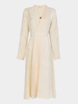 Considered Objects - Irregular Hand-Stitched Silk Robe - Cream - ABASK - 