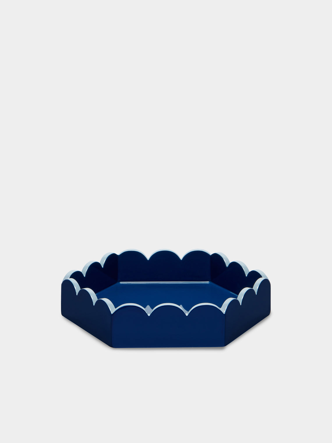 Scarlett And Sallis - Lacquered Wood Small Scalloped Tray -  - ABASK