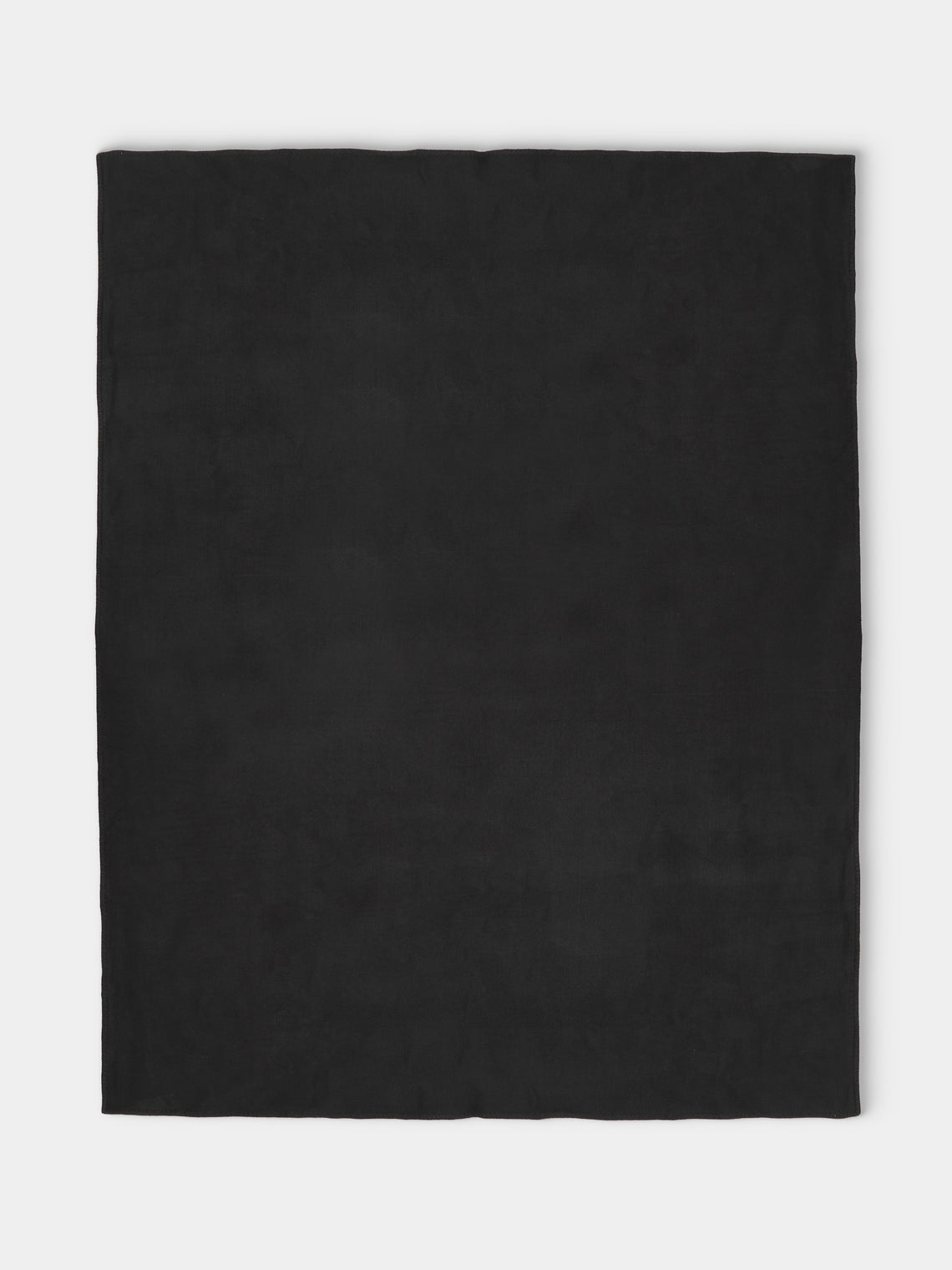 Denis Colomb - Gobi Stitched-Edge Camel Wool Bed Blanket (110in/2.8m) - Black - ABASK - 