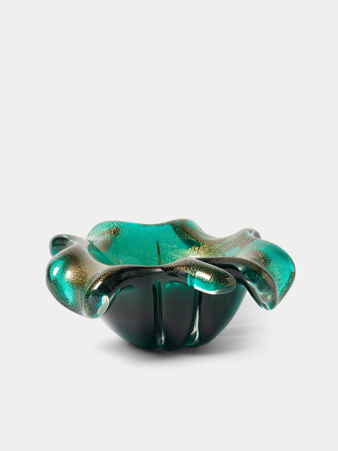 Antique and Vintage - Mid-Century Murano Glass Bowl - Green - ABASK