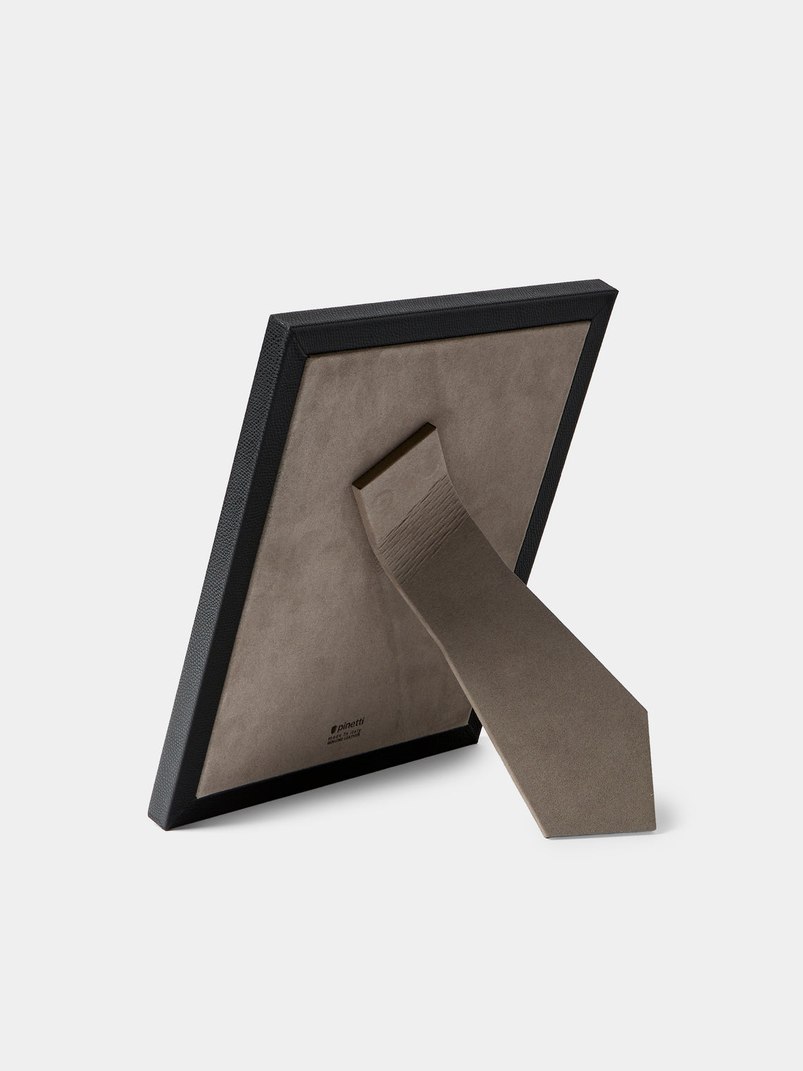 Pinetti - Leather and Silver-Plated Photo Frame (5x7") - Black - ABASK