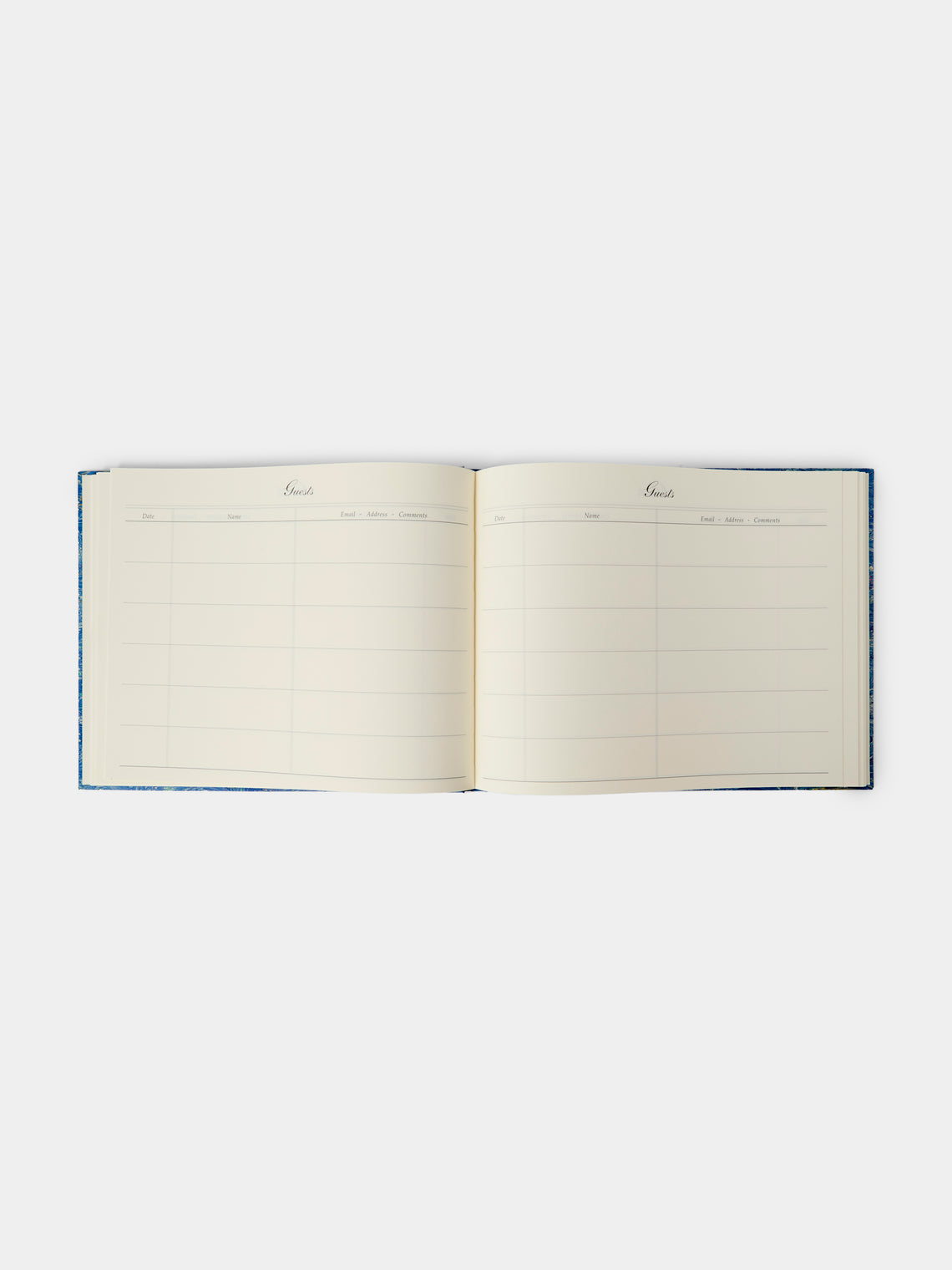 Giannini Firenze - Hand-Marbled Guest Book - Blue - ABASK