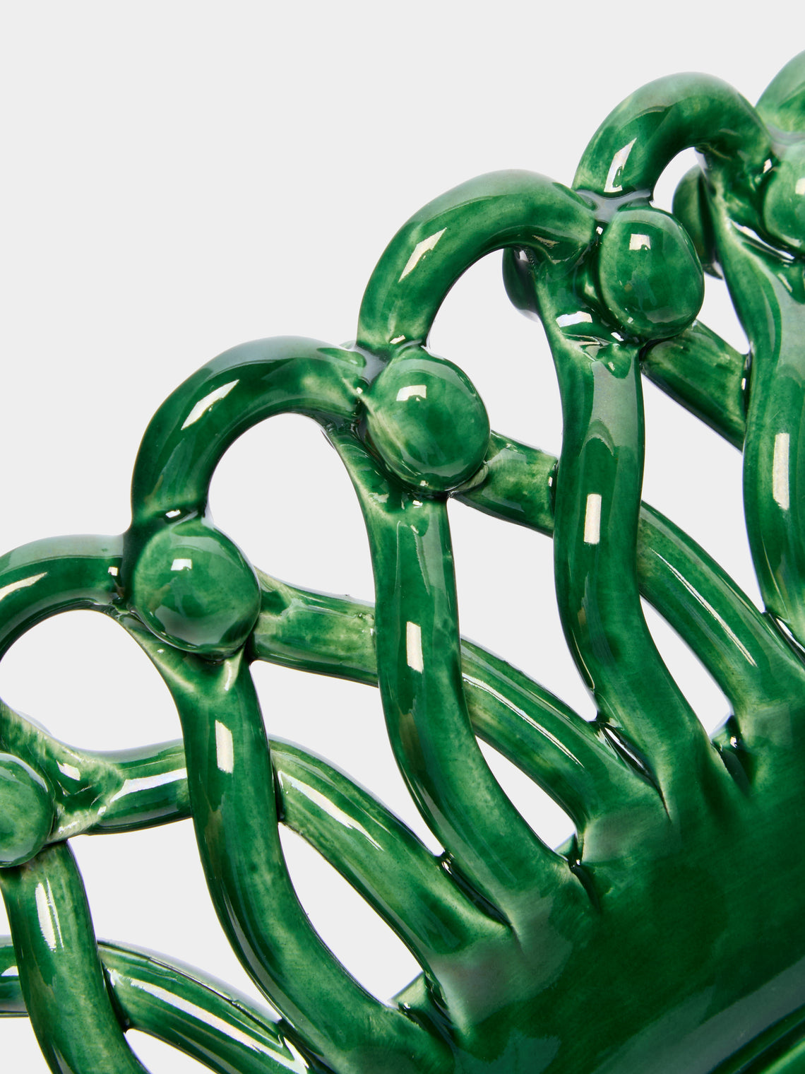 Maison Pichon Uzès - Hand-Glazed Ceramic Braided Bread Basket -  - ABASK
