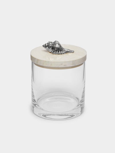 Objet Luxe - Silver-Plated, Shell and Glass Jar -  - ABASK - 