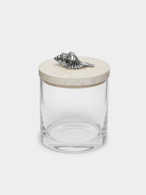 Objet Luxe - Silver-Plated, Shell and Glass Jar -  - ABASK - 