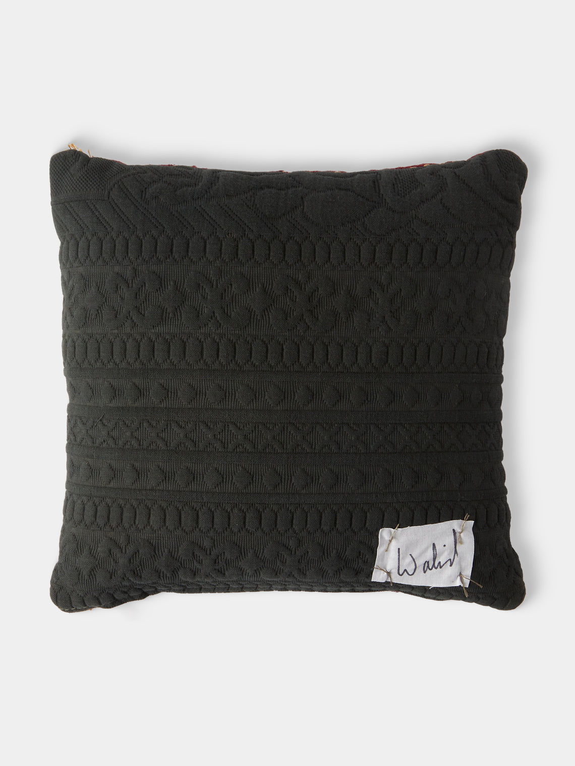 By Walid - 19th-Century Napoleon III Aubusson Tapestry Linen and Cotton Cushion (13.5in/35cm) - Multiple - ABASK