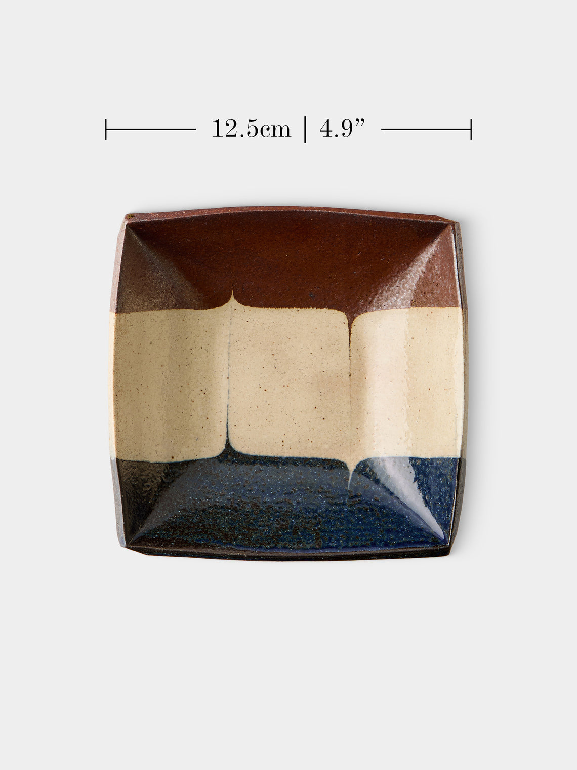 Makidani-gama - No. 1 Nerikomi Ceramic Square Dessert / Side Plates – 6.5in/17cm (Set of 5) - Multiple - ABASK