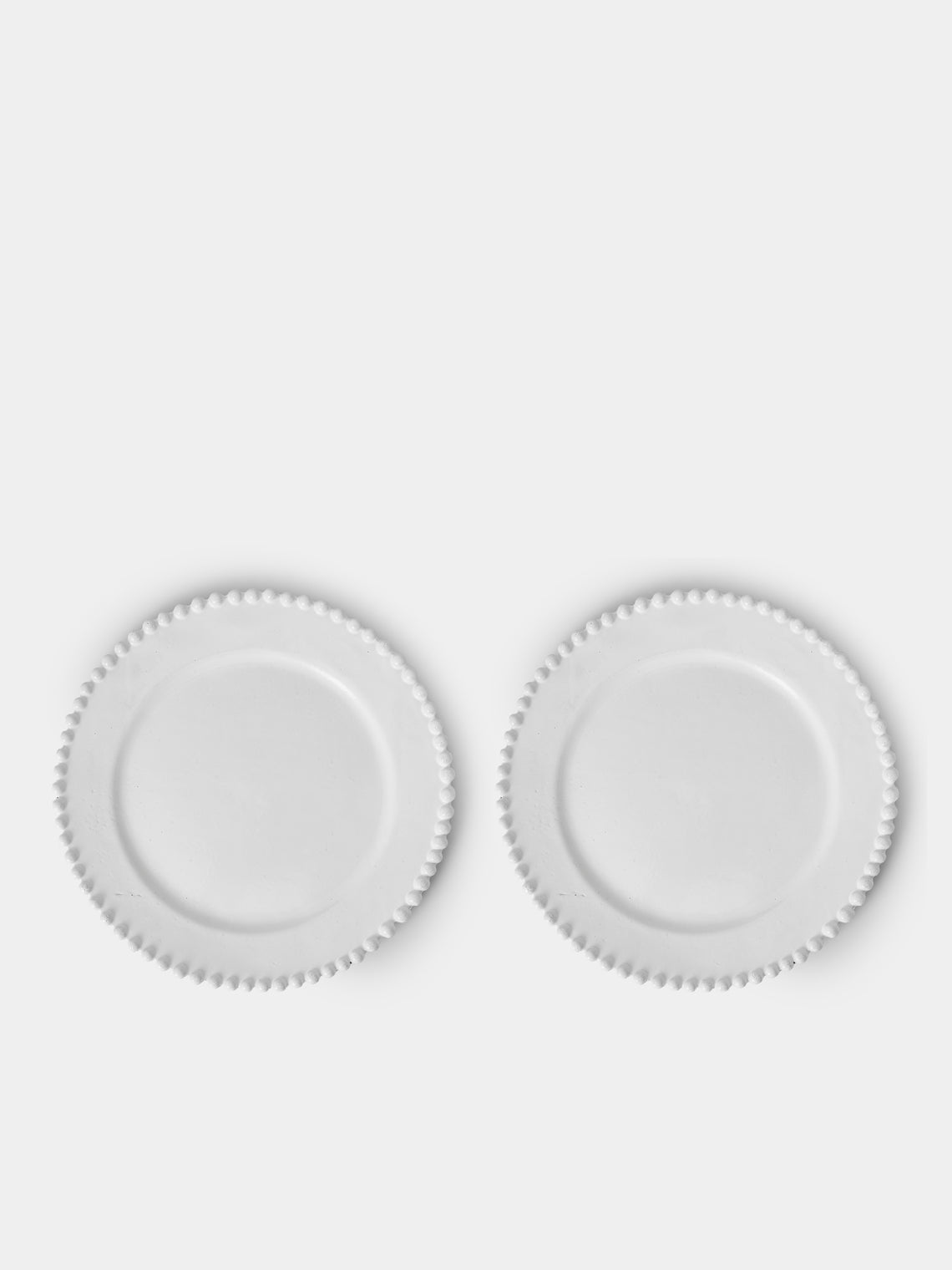 Astier de Villatte - Adélaïde Hand-Glazed Ceramic Large Dinner Plate (Set of 2) - White - ABASK