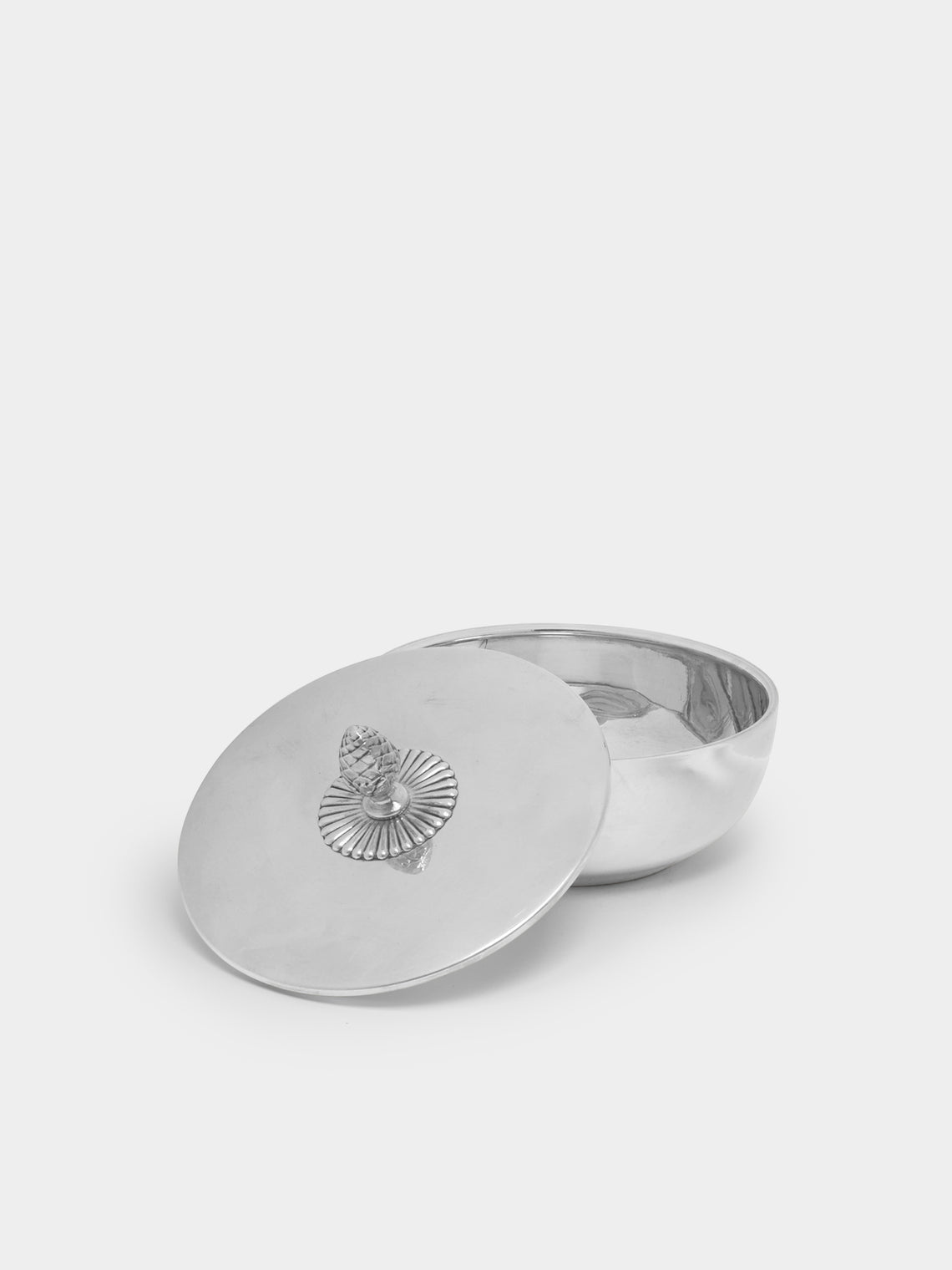 Antique and Vintage - 1950s Solid Silver Round Box -  - ABASK