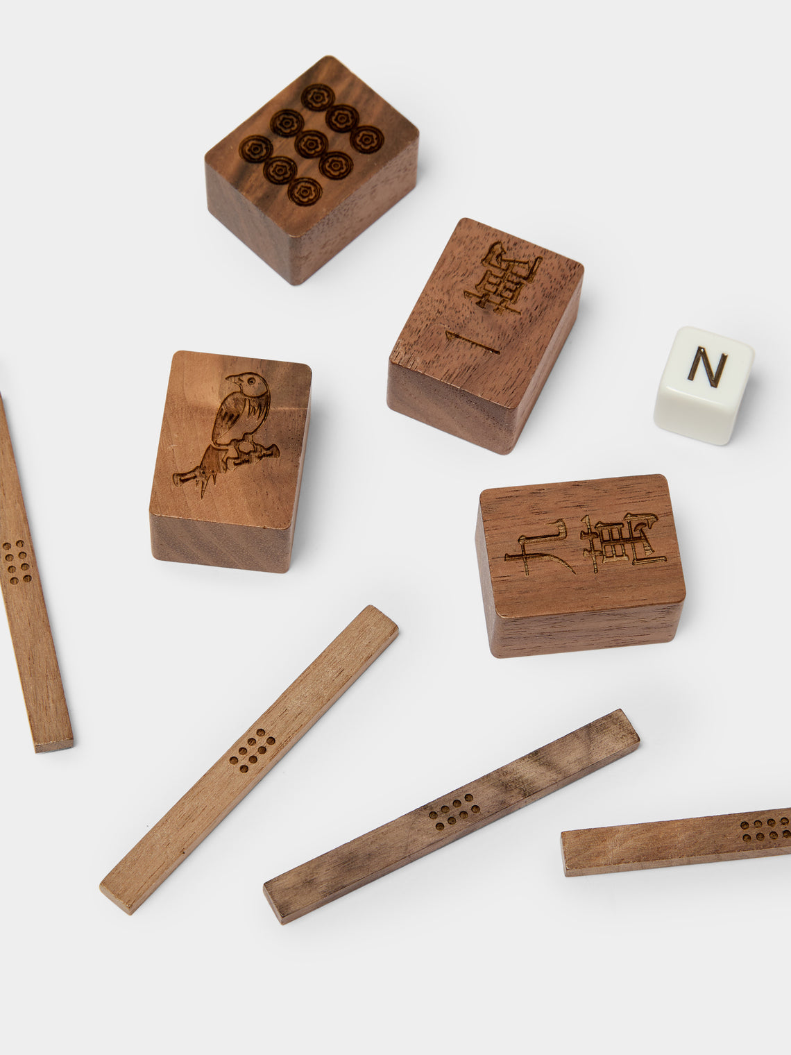Giobagnara x Poltrona Frau - Leather, Maple and Walnut Mahjong Set -  - ABASK