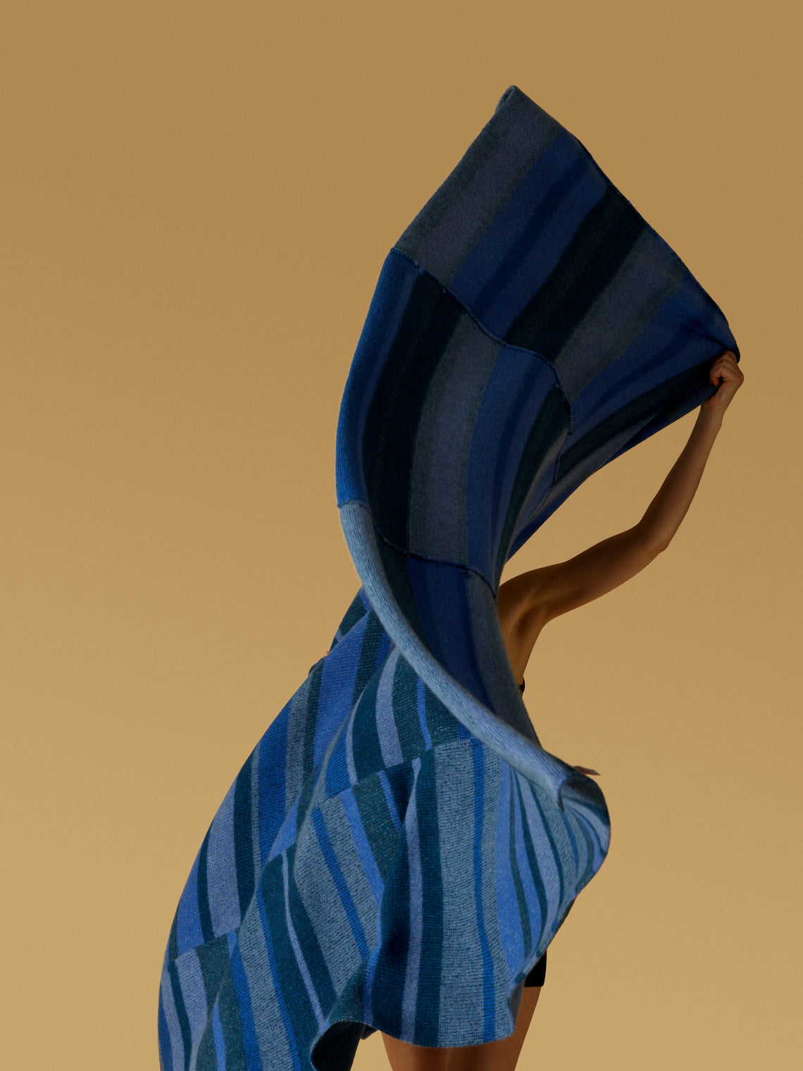 The Elder Statesman - Stripe Super Soft Cashmere Blanket - Blue - ABASK