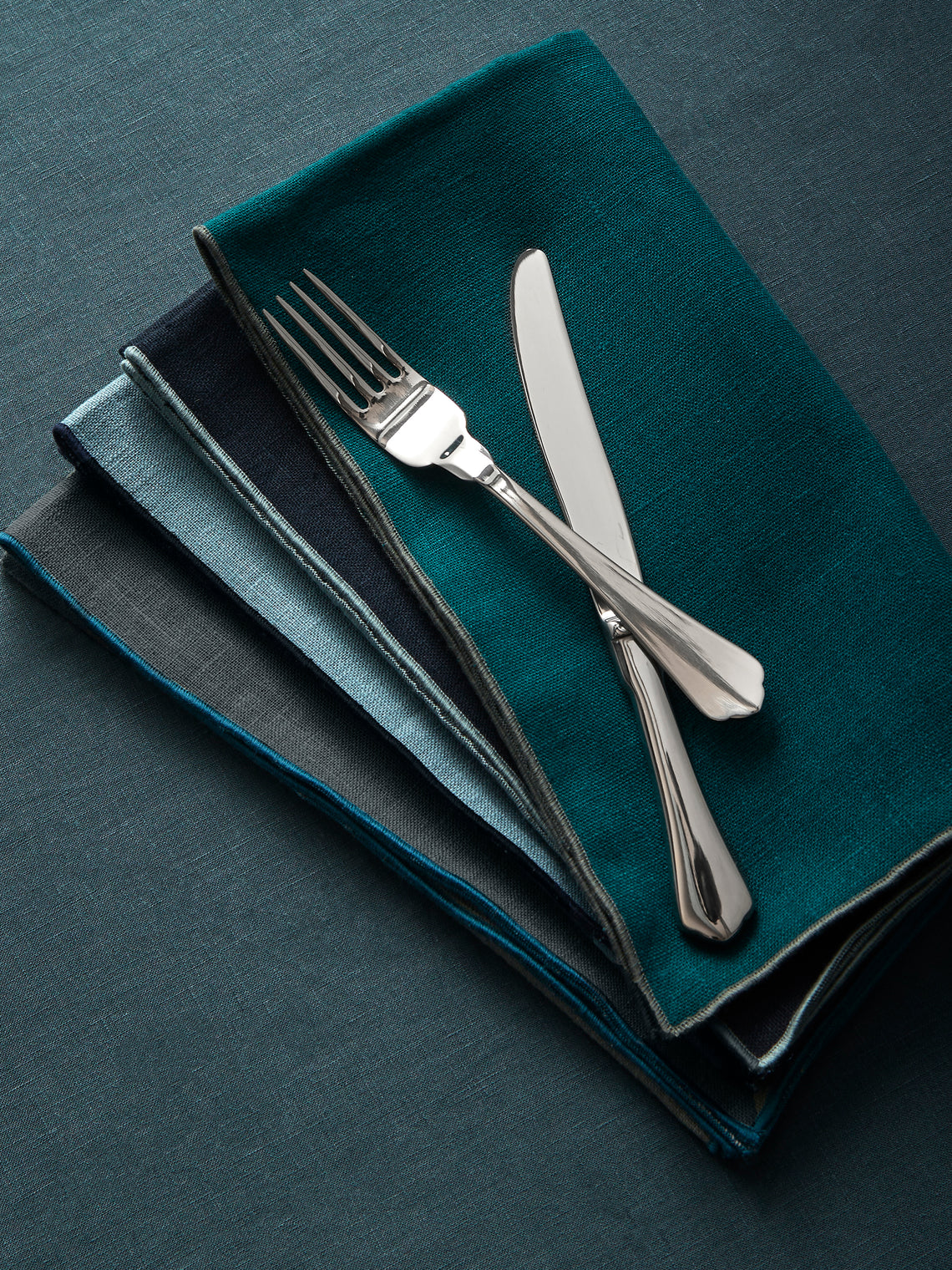 Borgo delle Tovaglie - Filo Linen Extra Large Napkins (Set of 4) - Blue - ABASK