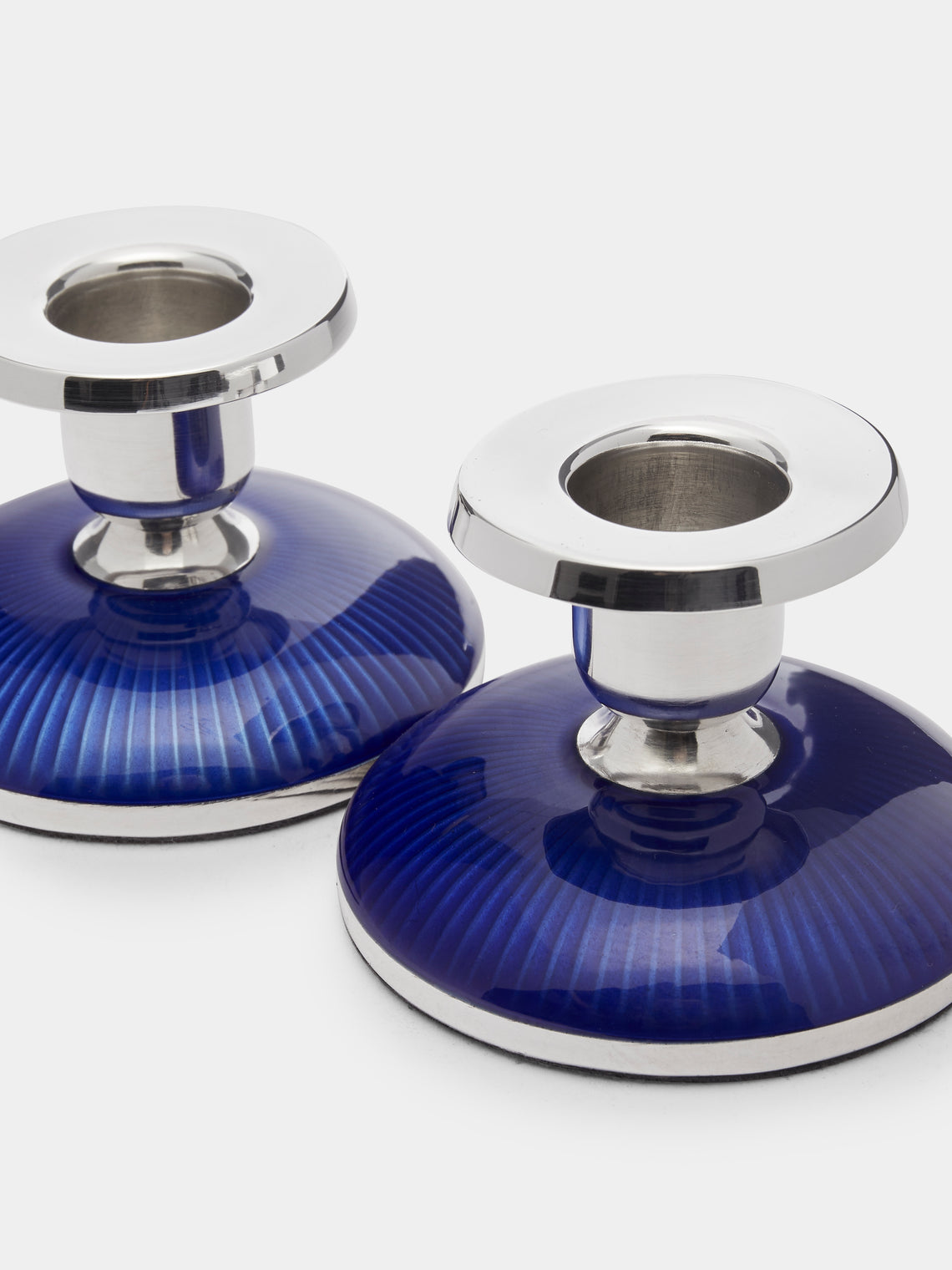 Antique and Vintage - 1940s Enamelled Silver Candle Holders (Set of 2) -  - ABASK