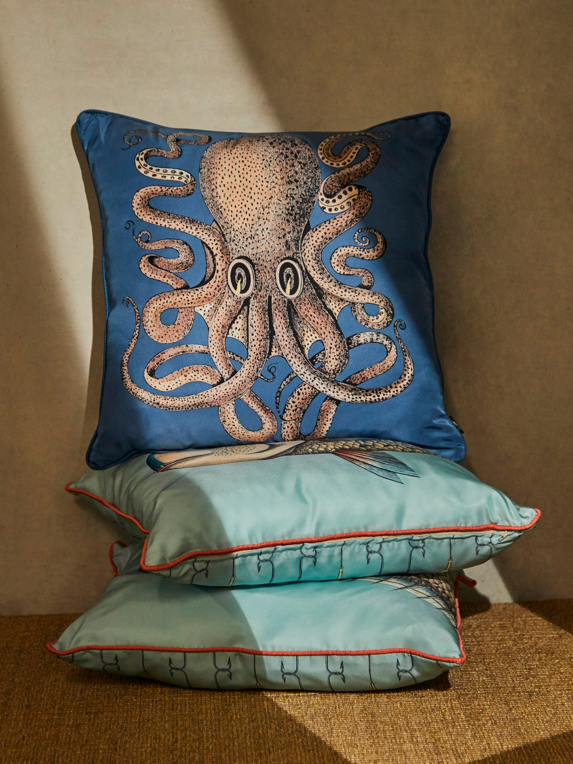 Fornasetti - Polipo Silk Cushion -  - ABASK