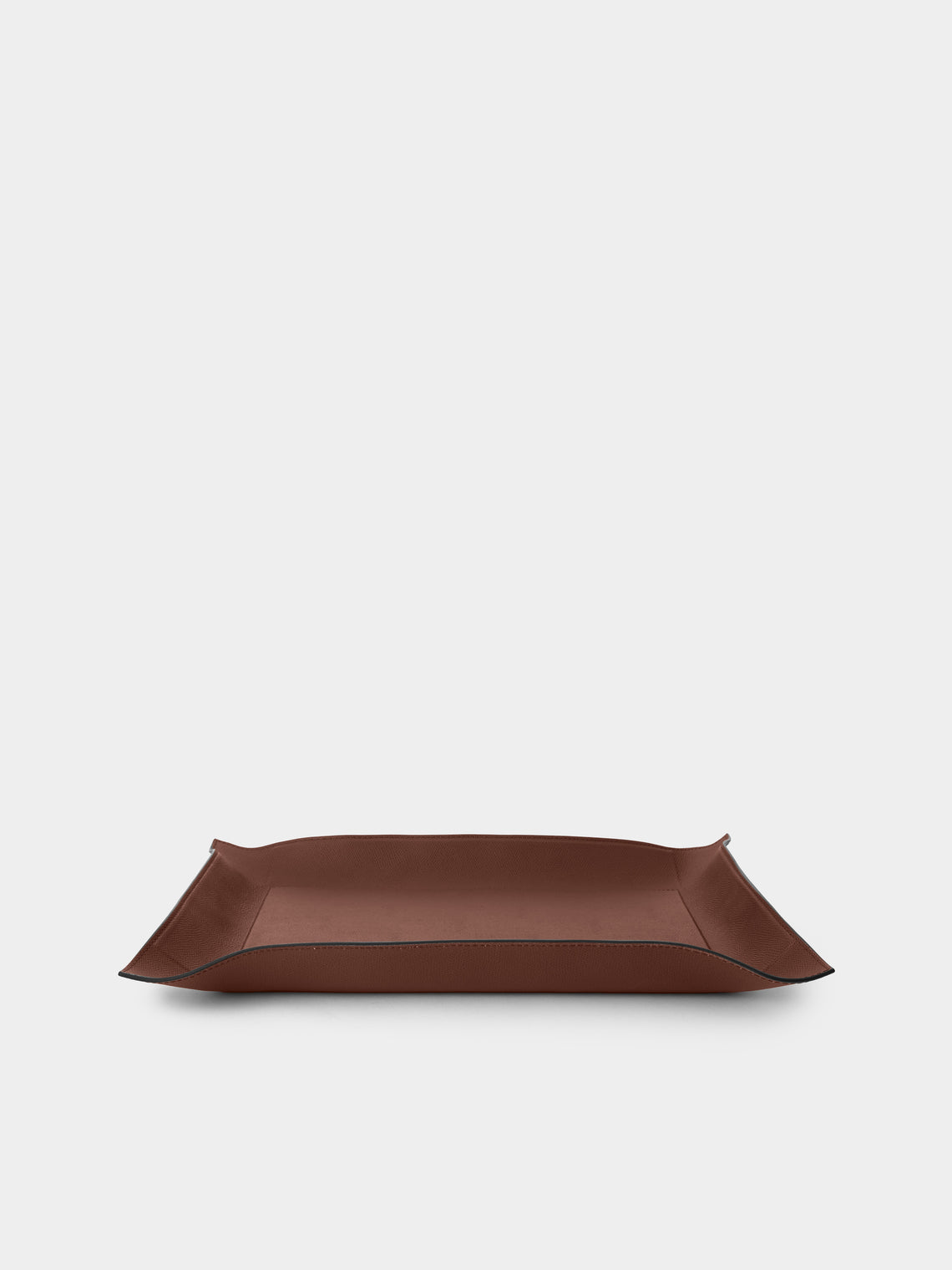 Giobagnara - Jack Leather Extra Large Rectangular Valet Tray - Brown - ABASK