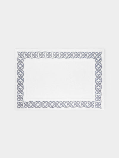 Loretta Caponi - Foliage Hand-Embroidered Cotton Bath Mat -  - ABASK - 