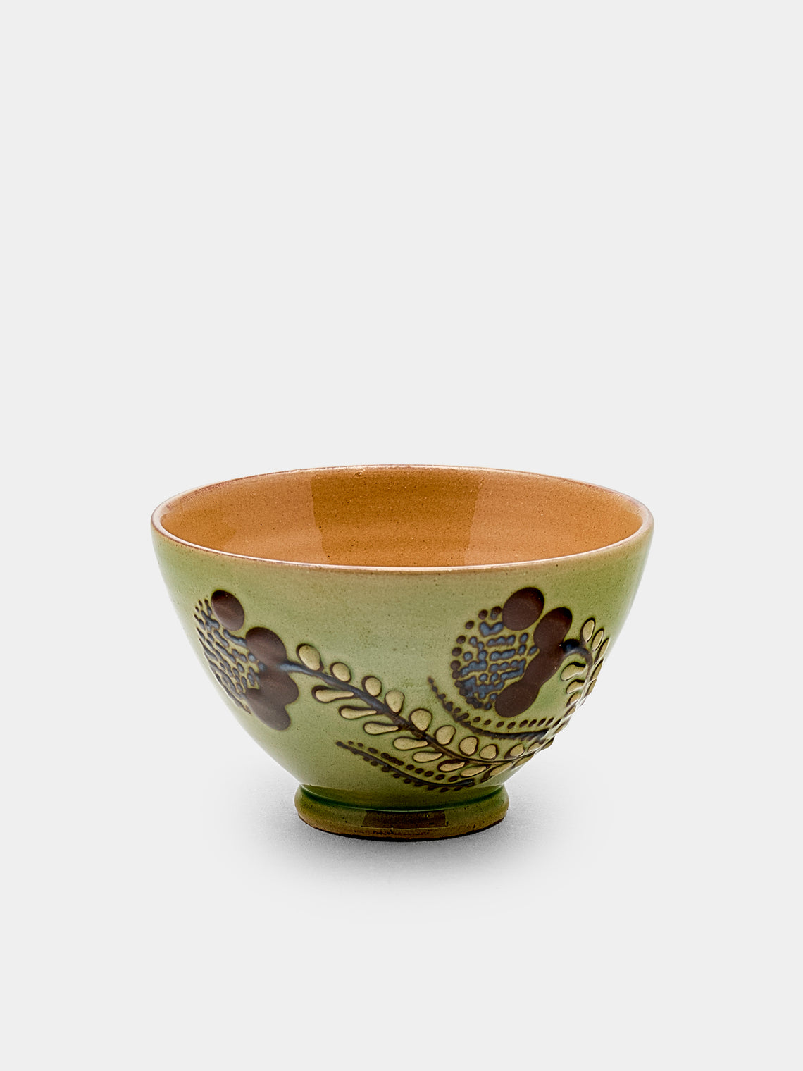 Poterie d’Évires - Flowers Hand-Painted Ceramic Petit Bowls (Set of 6) - Green - ABASK