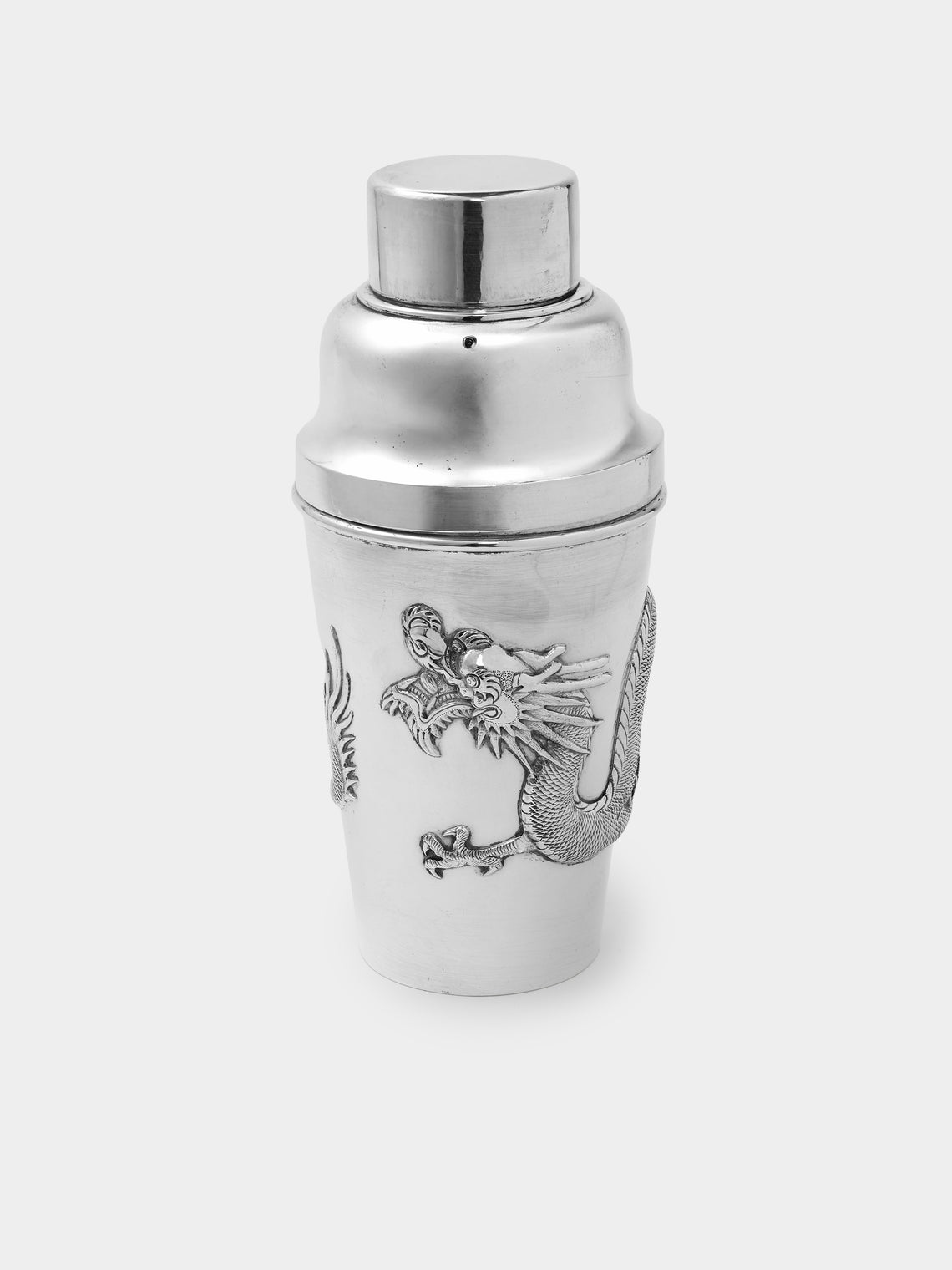 Antique and Vintage - 1930s Solid Silver Dragon Cocktail Shaker - Silver - ABASK - 