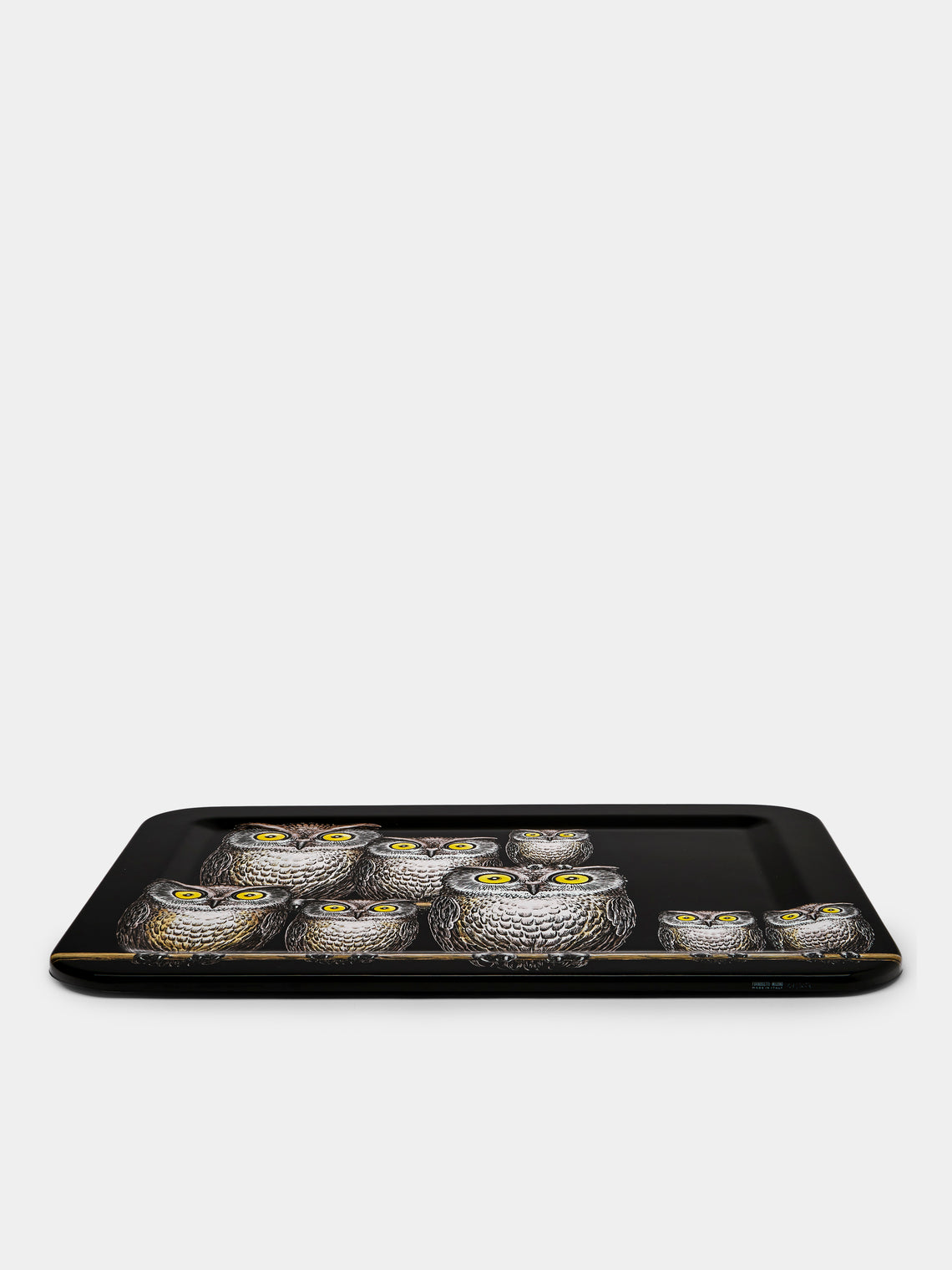 Fornasetti - Civette Iron Tray - Black - ABASK