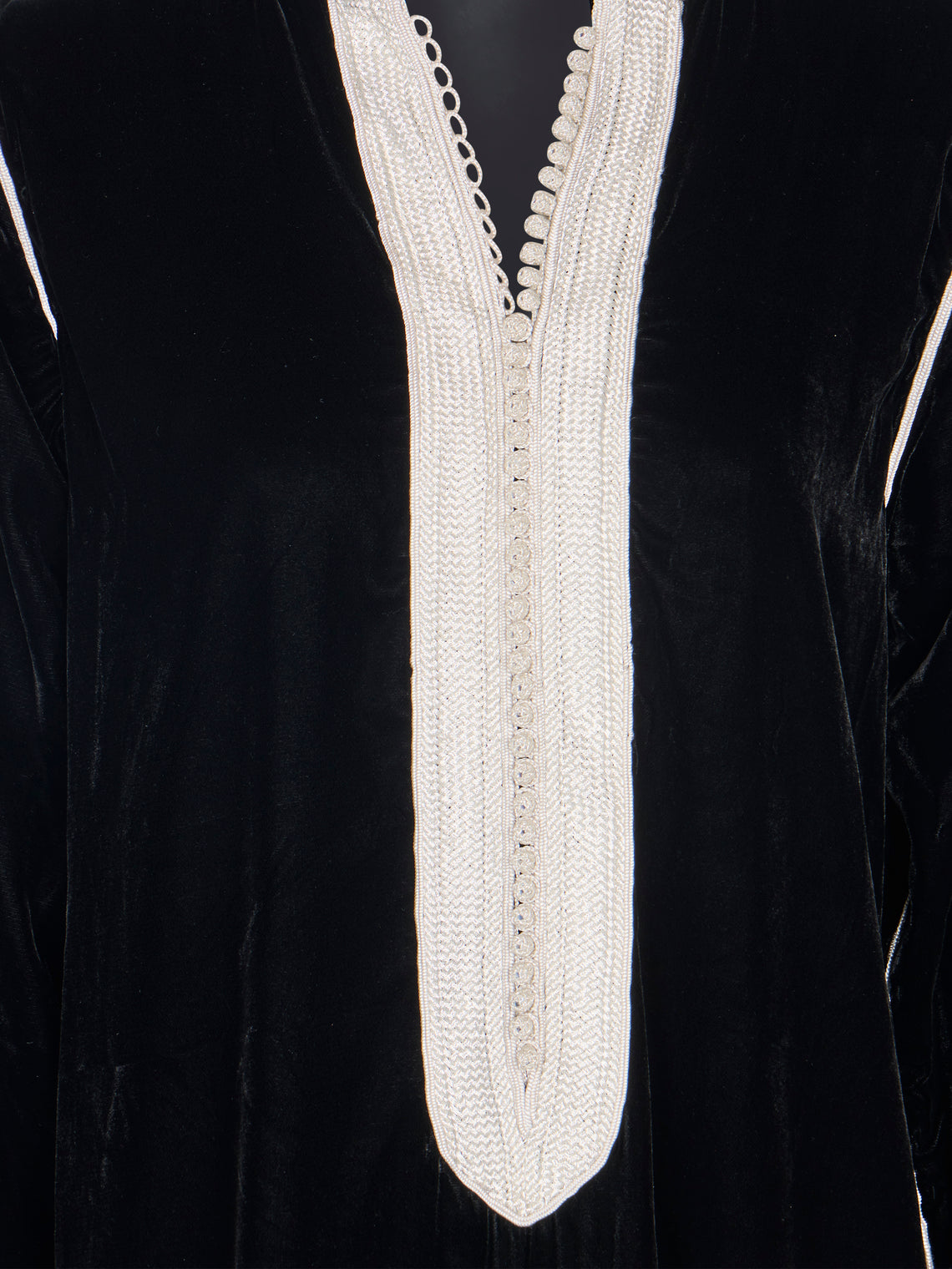 Muzungu Sisters - Alia Hand-Embroidered Velvet Dress | Size: S - Black - ABASK