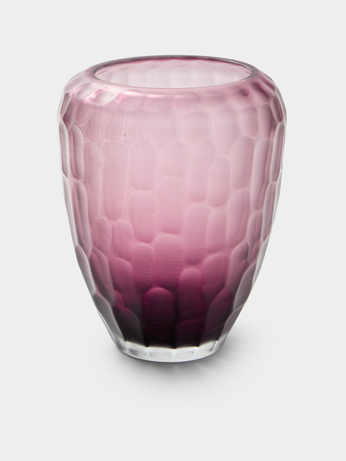 Micheluzzi Glass - Goccia Ametista Bamboo Hand-Blown Murano Glass Vase (9in/23cm) - Purple - ABASK - 