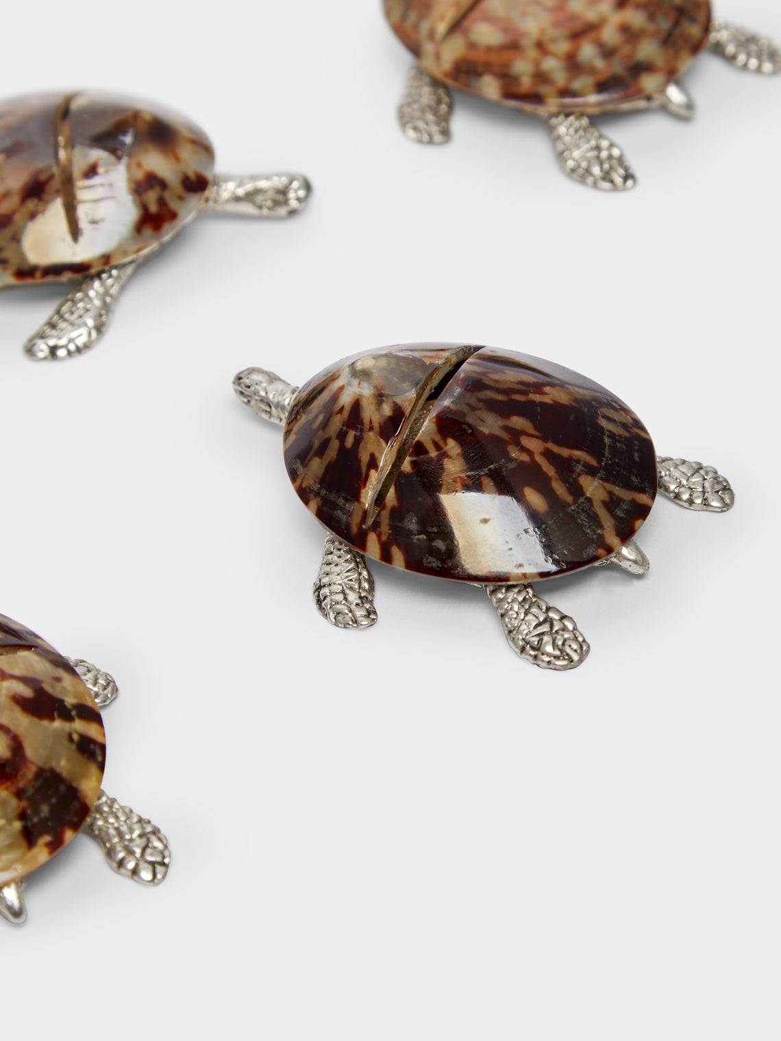 Objet Luxe - Silver-Plated and Shell Place Card Holders (Set of 4) -  - ABASK