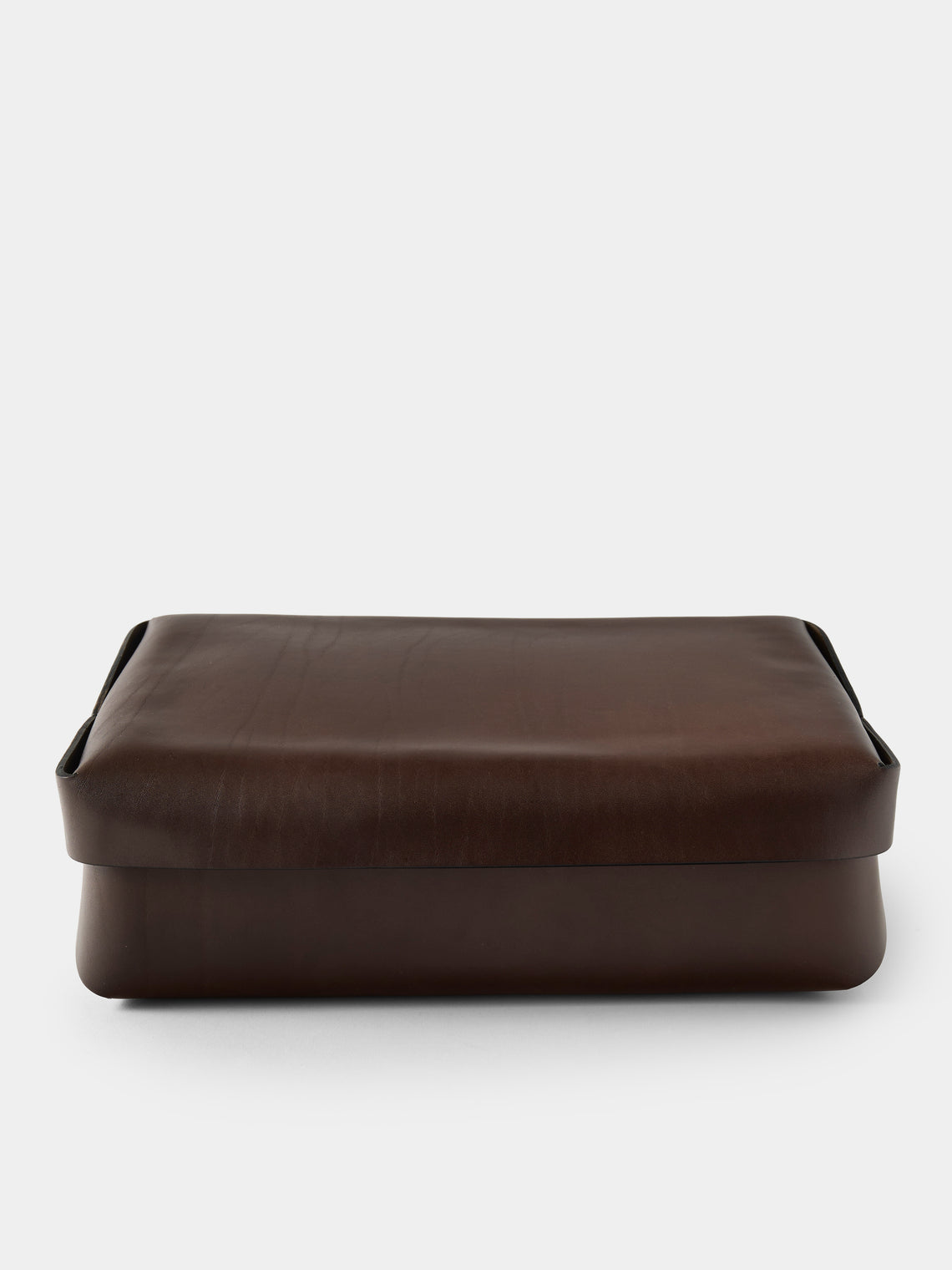 Oscar Maschera - Lidded Leather Box - Dark Brown - ABASK - 