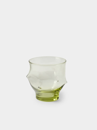 Nijima Glassworks - Hand-Blown Volcanic Glass Tumblers (Set of 2) - Green - ABASK - 