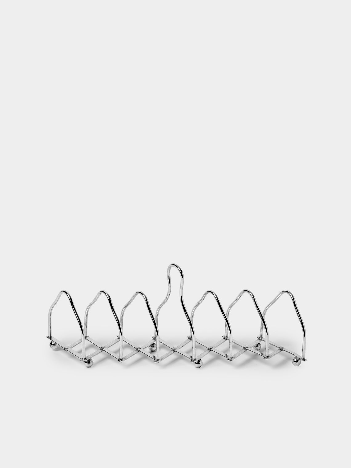 Antique and Vintage - Mid-Century Silver-Plated British Extending Toast Rack - Silver - ABASK