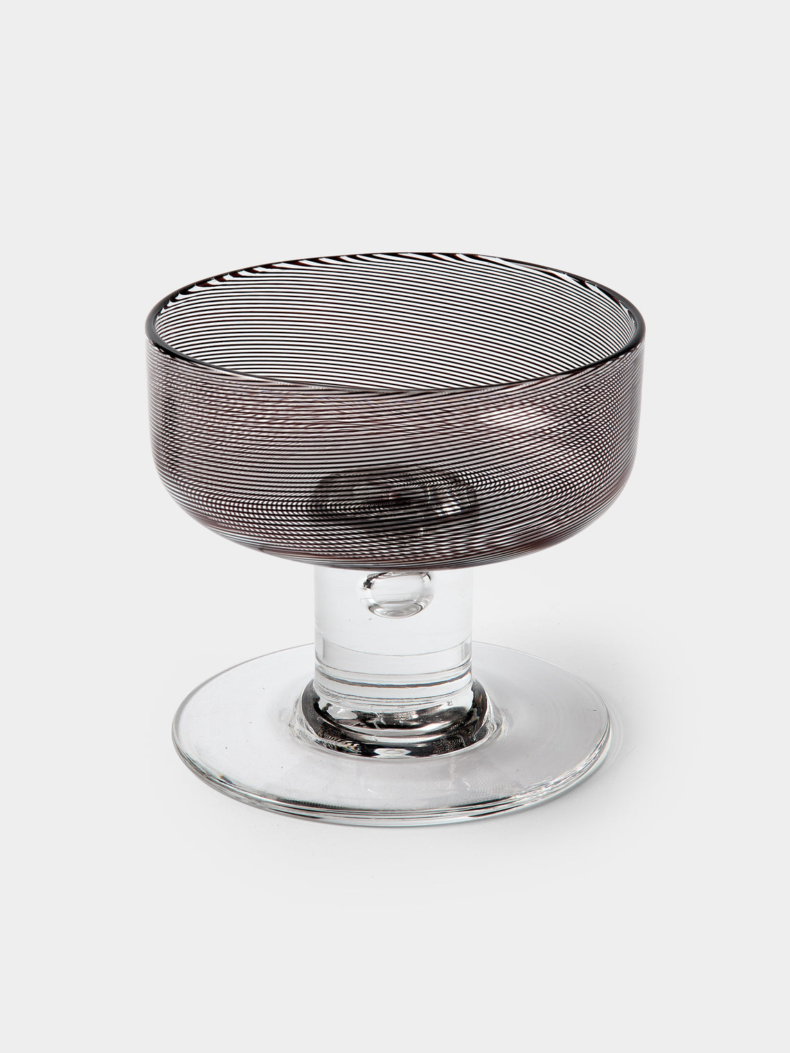 Antique and Vintage - Mid-Century Tapio Wirkkala for Venini Rovaniemi Filigree Murano Glass Coupes (Set of 8) - Brown - ABASK