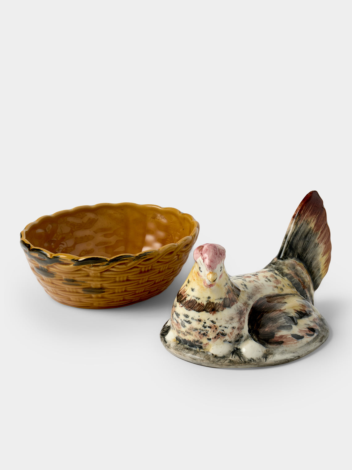 Antique and Vintage - 1940s Ceramic Chicken Dish - Multiple - ABASK
